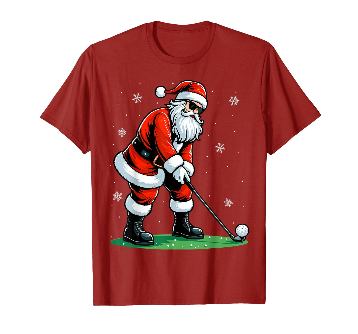 Christmas Golf Santa Golfer Xmas Funny Christmas Golfing T-Shirt