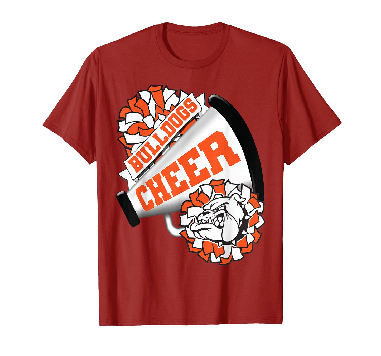 Bulldogs Cheerleading Back To School Cheer Team Orange T-Shirt