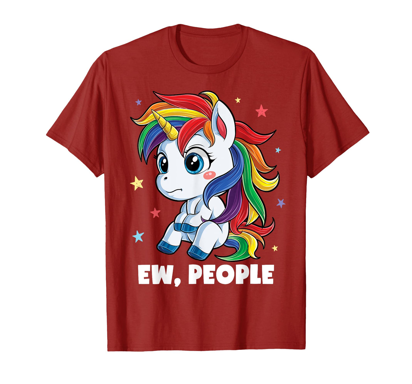 Unicorn Ew People Girls Kids Funny Rainbow Unicorns T-Shirt