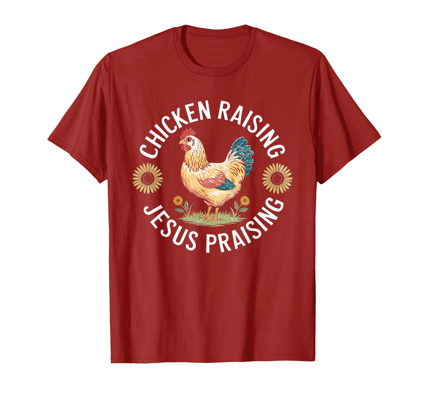 Retro Vintage Chicken Raising & Jesus Praising T-Shirt