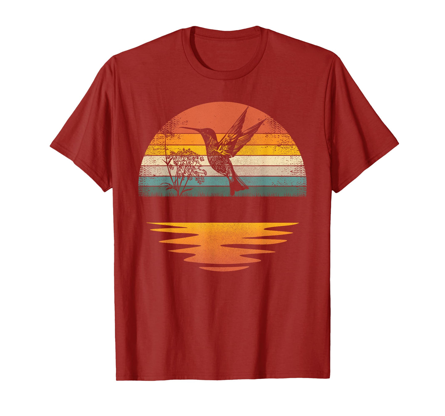 Hummingbird Vintage Sunset Hummingbirds T-Shirt