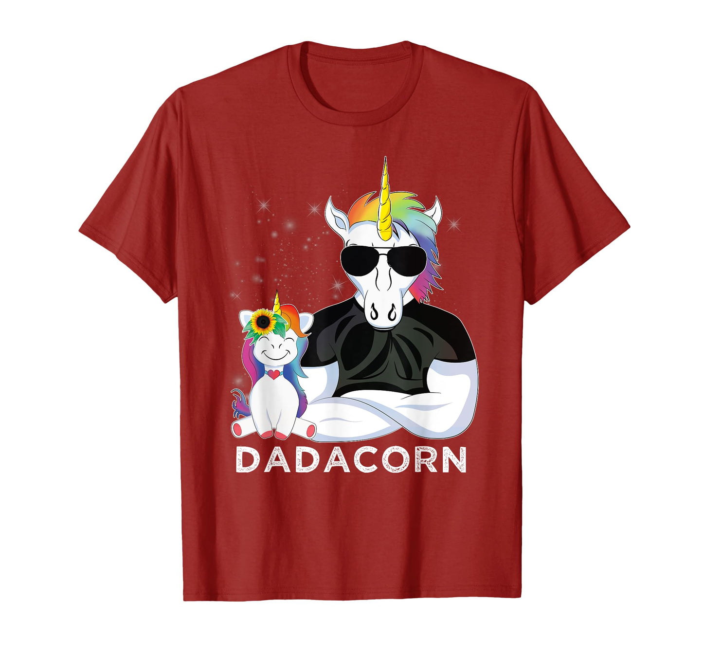 Dadacorn Muscle Unicorn A Father Daughter Funny Design T-Shirt
