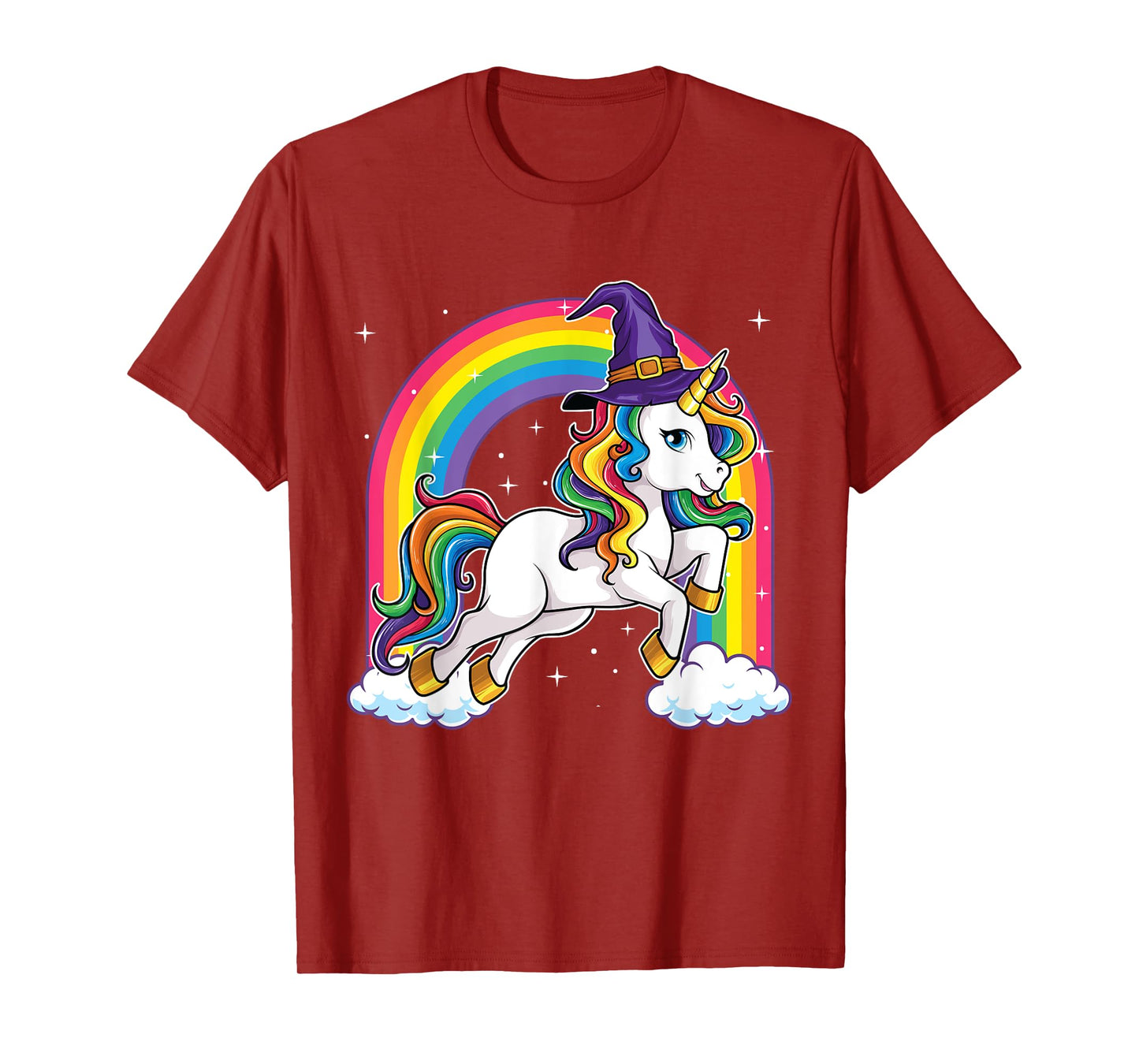Unicorn Halloween Shirt for Girls Kids Women Witch T-Shirt