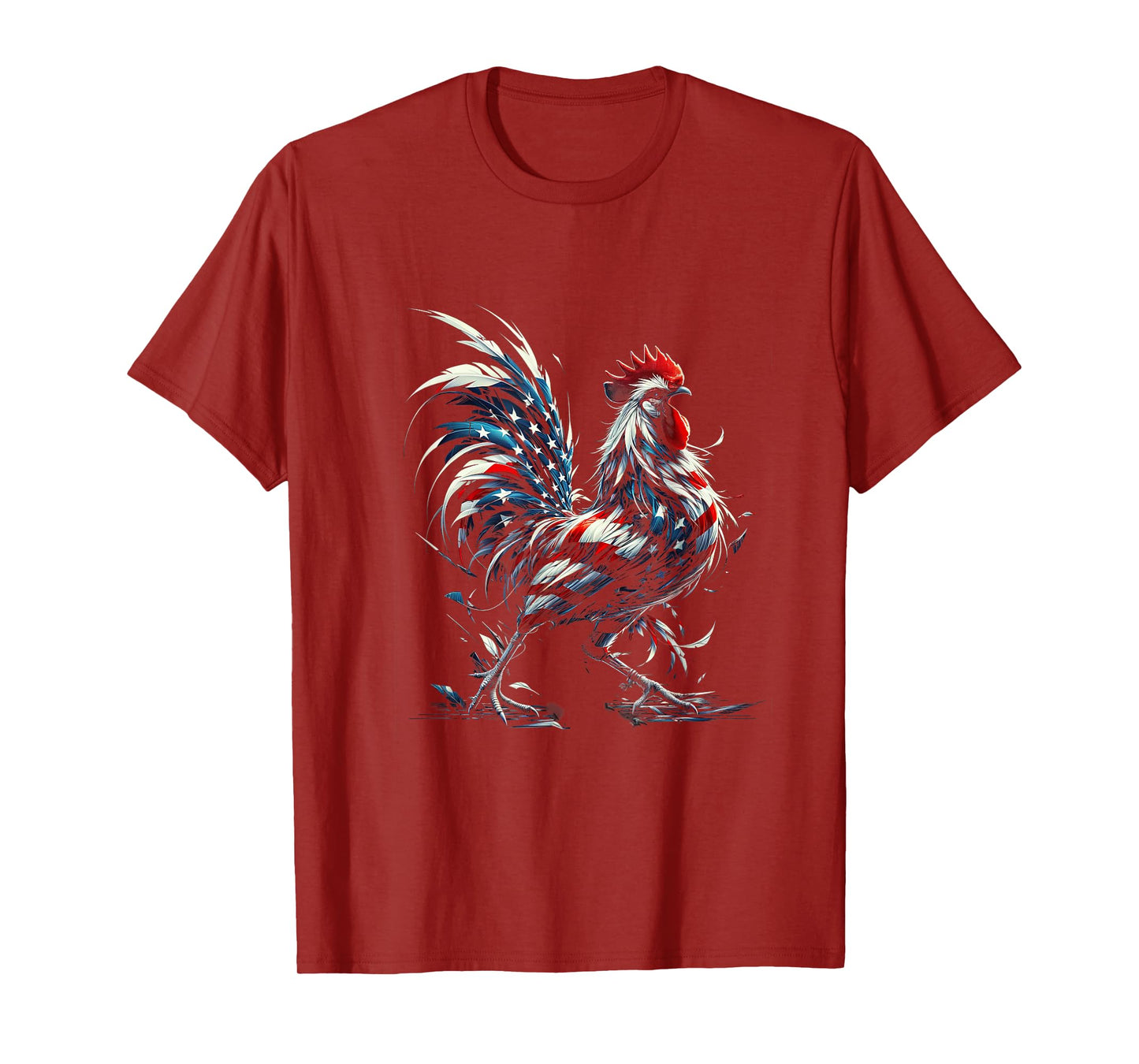 American Flag Rooster Chicken 4th of July Animal T-Shirt