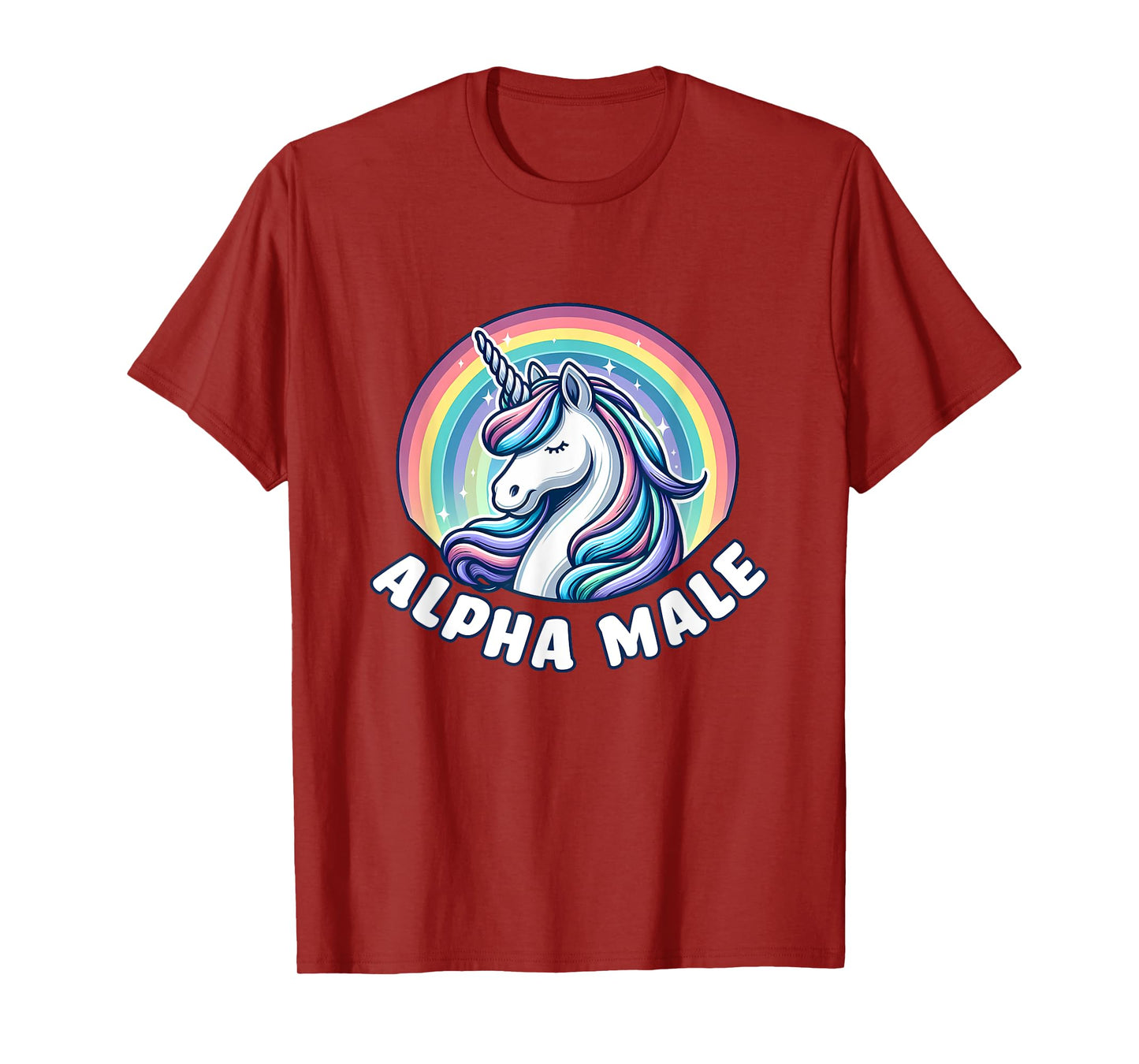 Alpha Male Unicorn Ironic Cute Funny Sarcastic Humor T-Shirt
