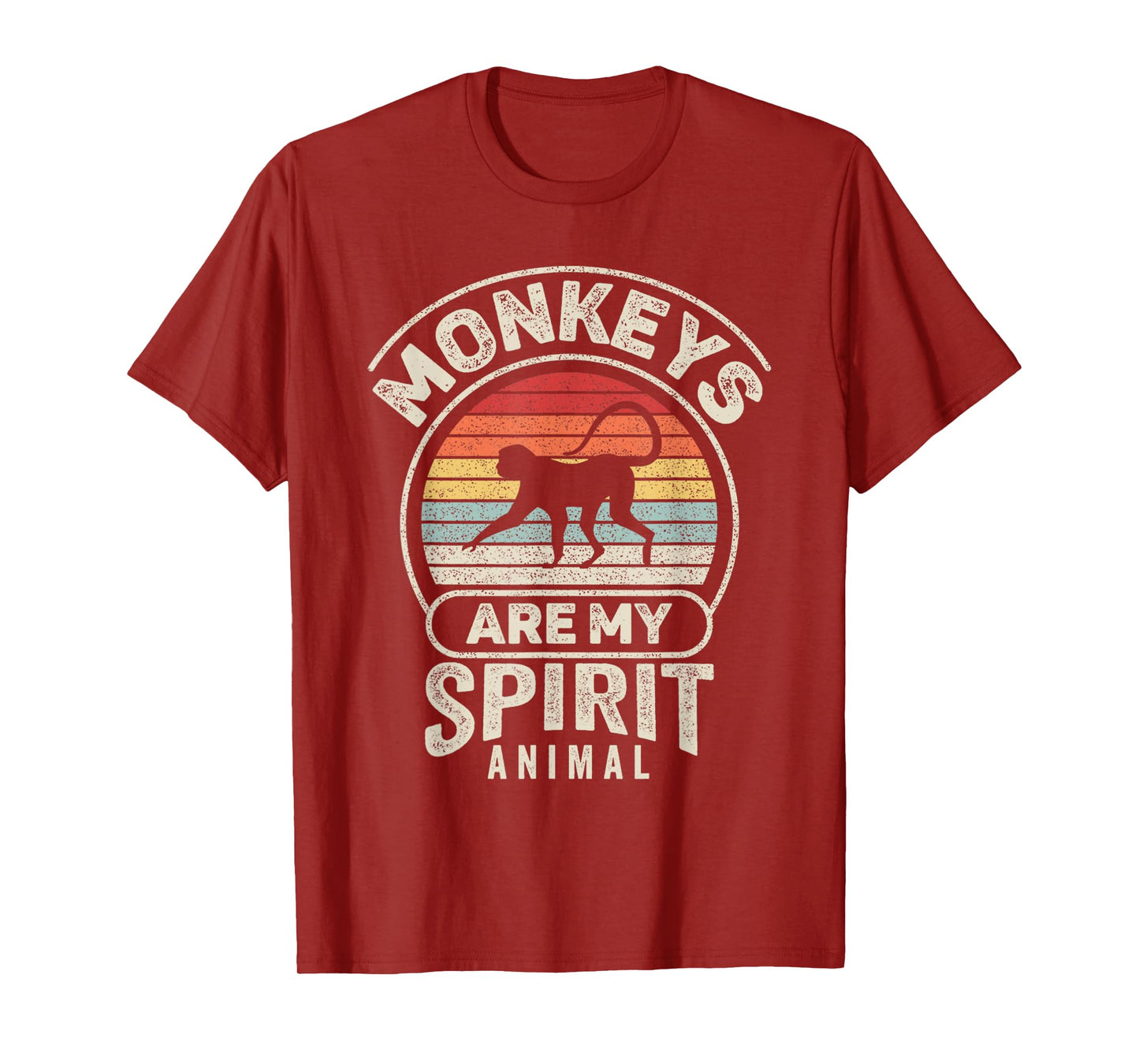 Retro Monkeys Are My Spirit Animal Monkey Lover T-Shirt