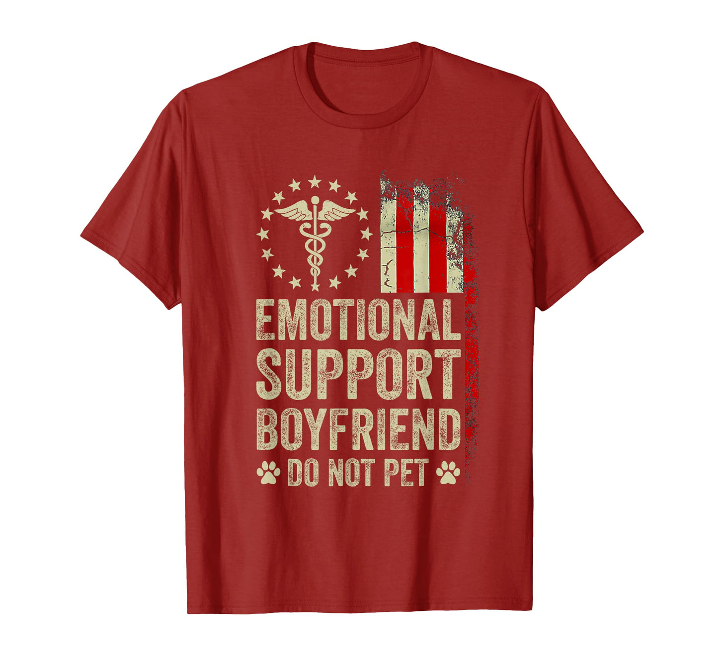 Emotional Support Boyfriend Do Not Pet Funny BF T-Shirt