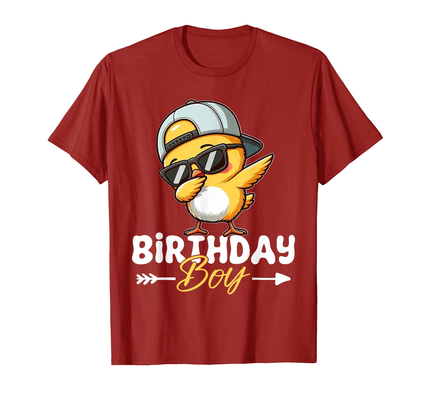 Cute Chicken Birthday Boy Dabbing Chicks Funny Party T-Shirt