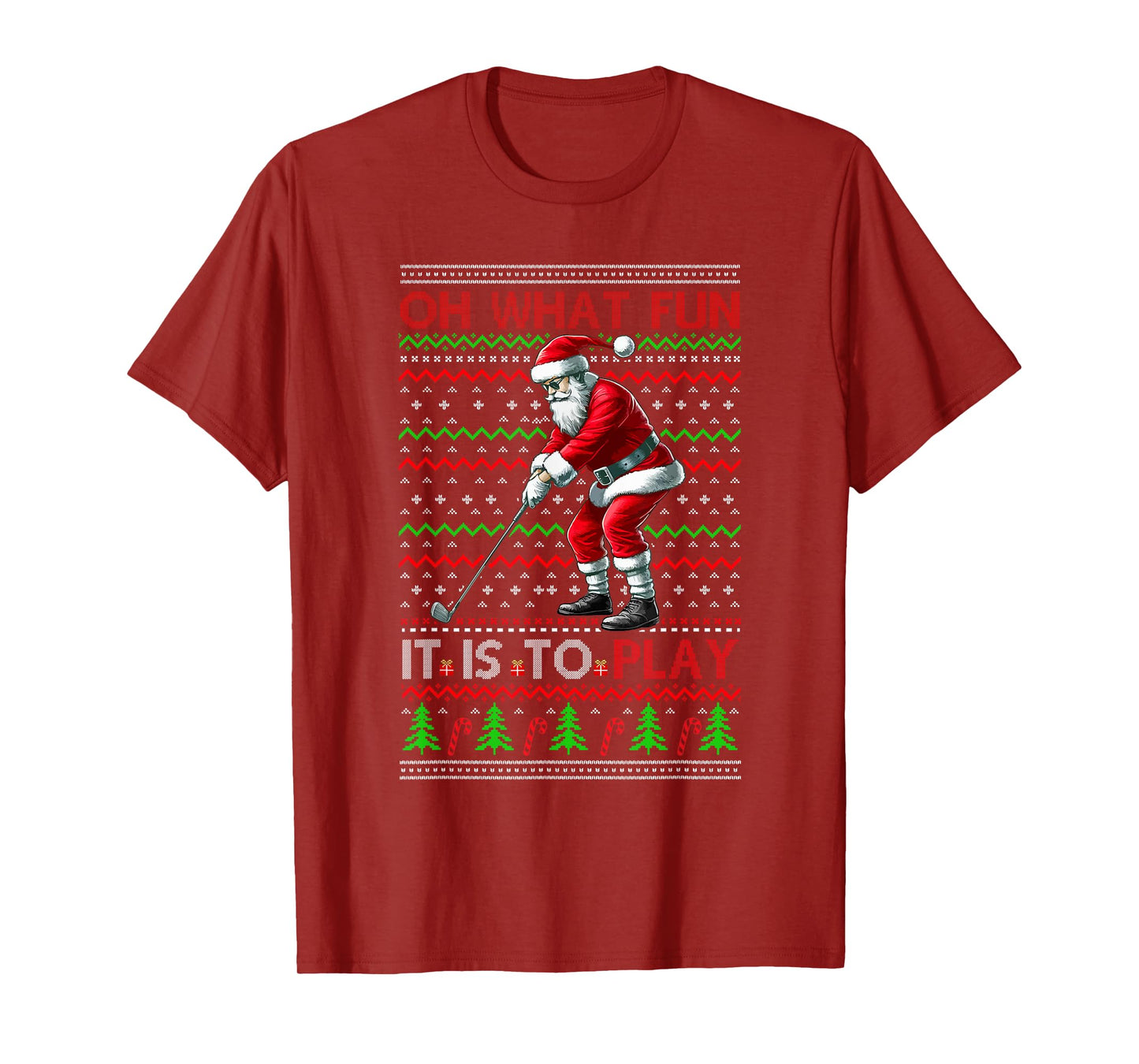What Funny It Is To Playing Golf Christmas Santa Sweater T-Shirt