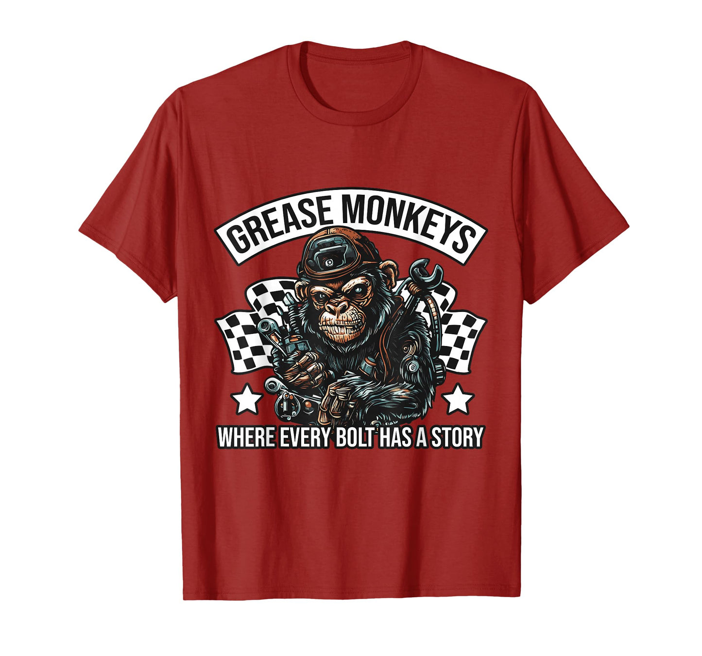 Grease Monkeys Chronicles - Bolt Tales Car Mechanic T-Shirt