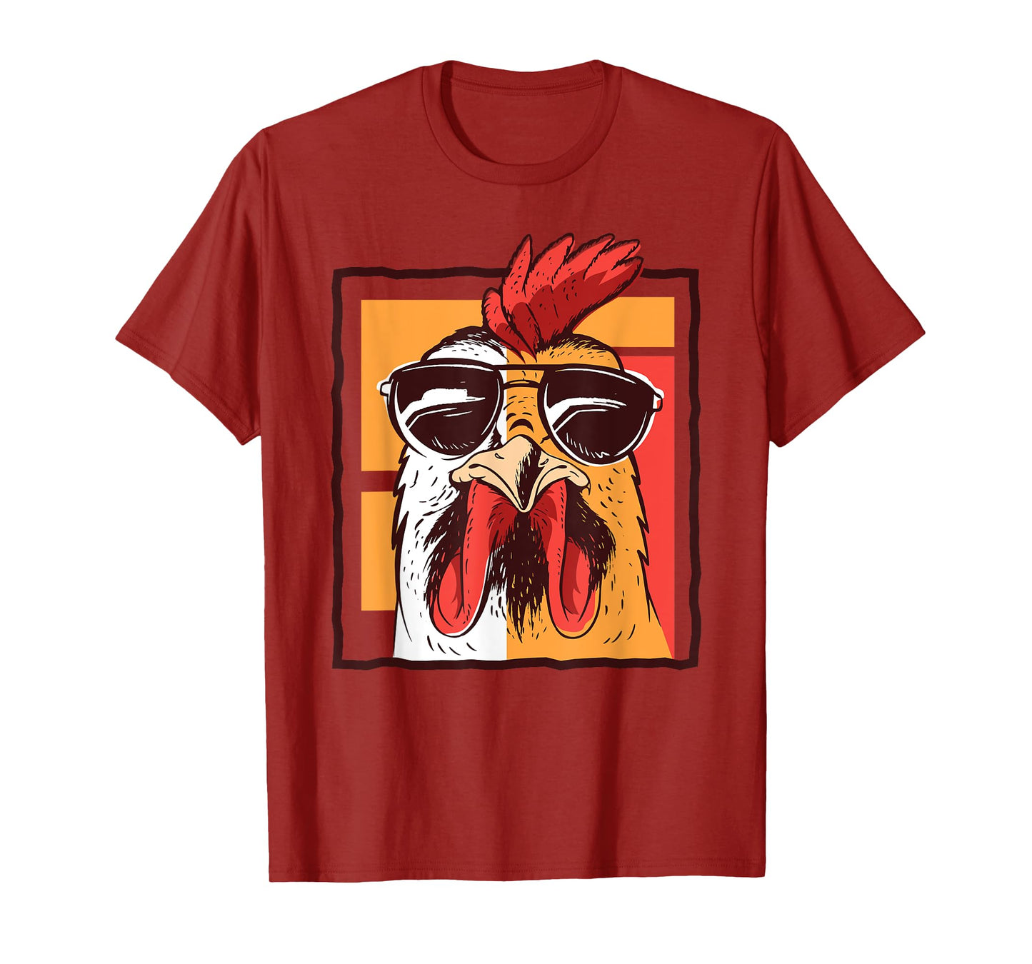 Retro Vintage Chicken Cool Rooster Wearing Sunglasses T-Shirt