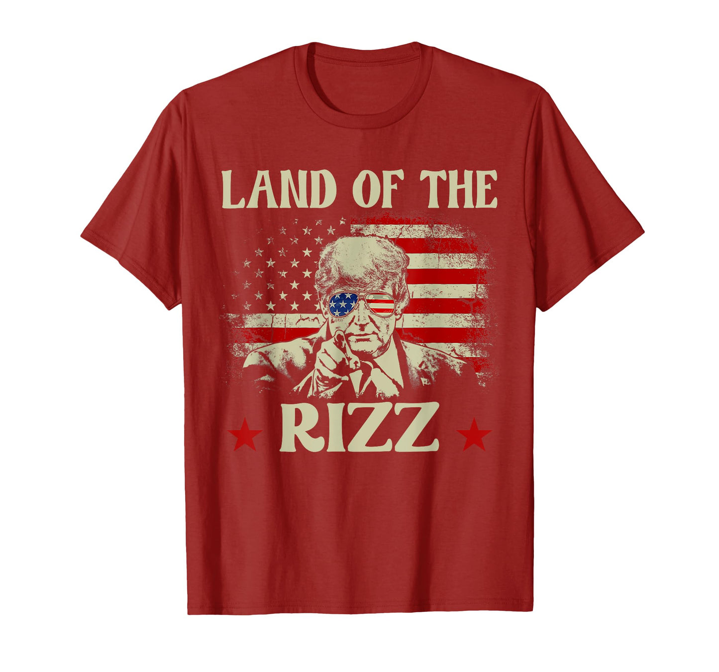 Land of the Rizz funny Patriotic Trump 4th Of July T-Shirt