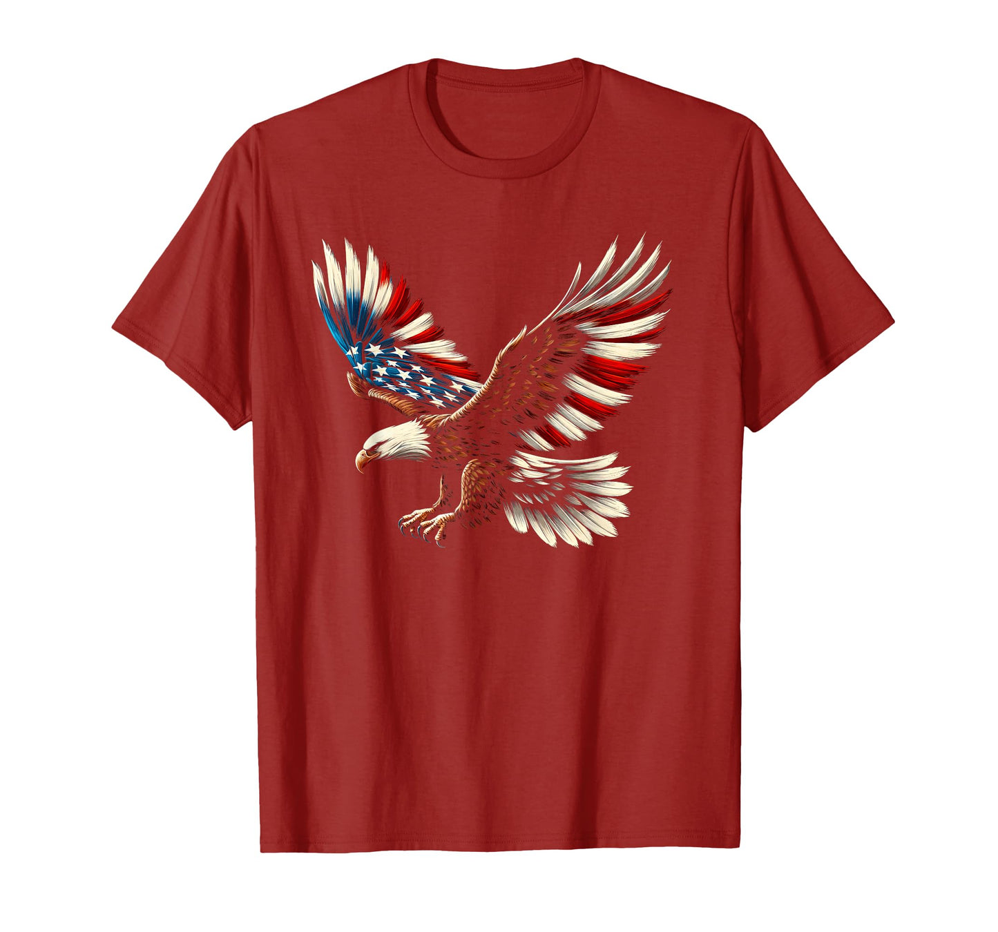 Bald Eagle & Patriotic American Flag 4th Of July T-Shirt