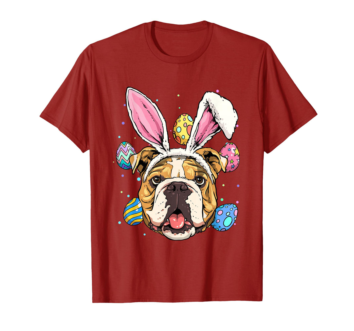 Easter Bunny American Bulldog Kids Men Women T-Shirt