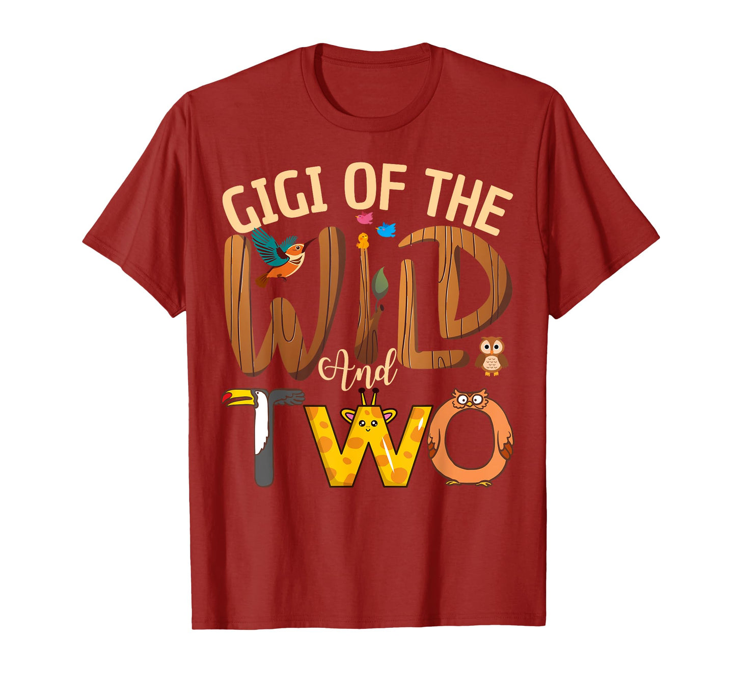 Gigi Of The Wild and Two Zoo Safari Jungle Birthday Family T-Shirt