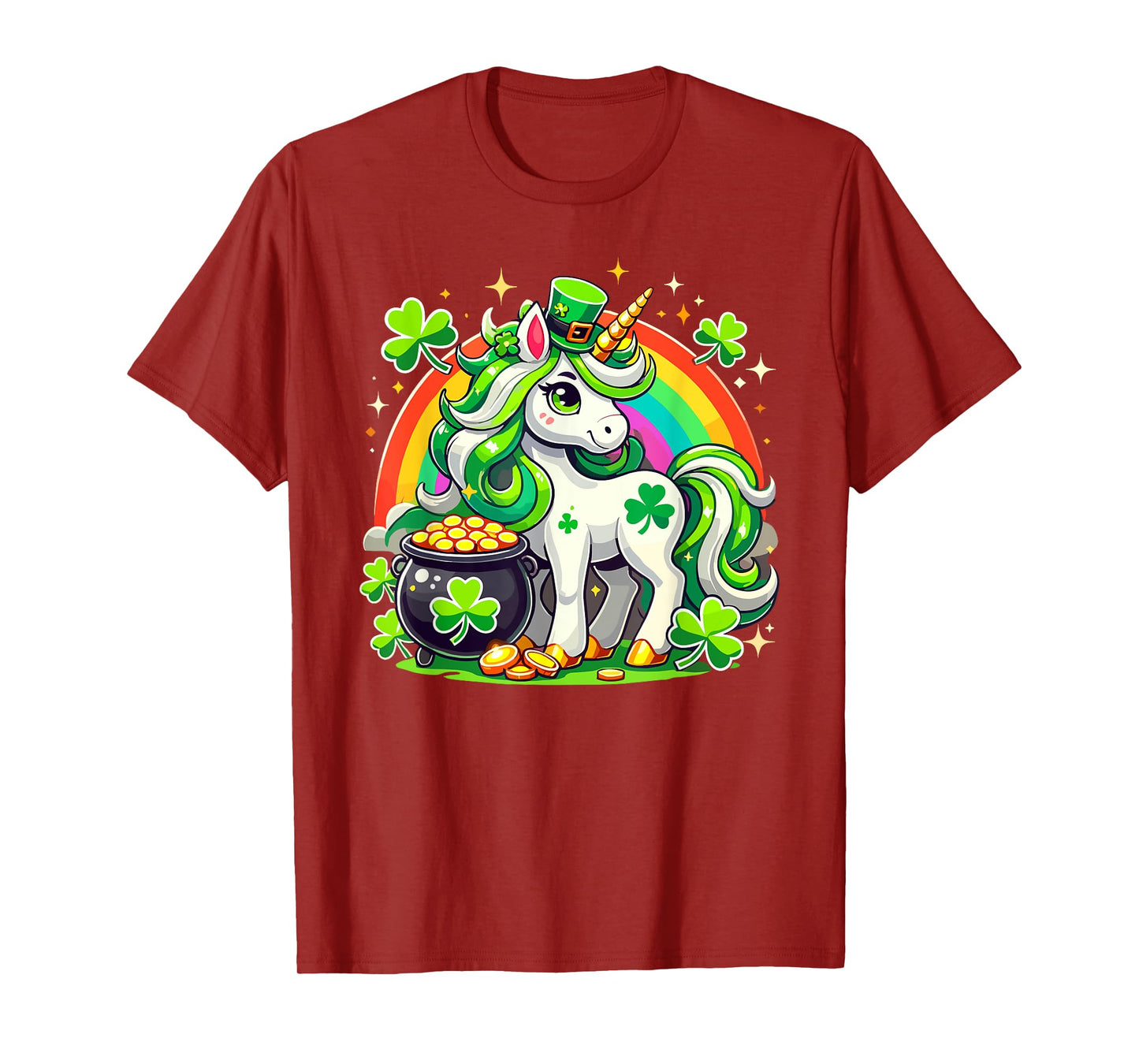Cute Unicorn Lepricorn Outfit Toddler Girls St Patricks Day T-Shirt