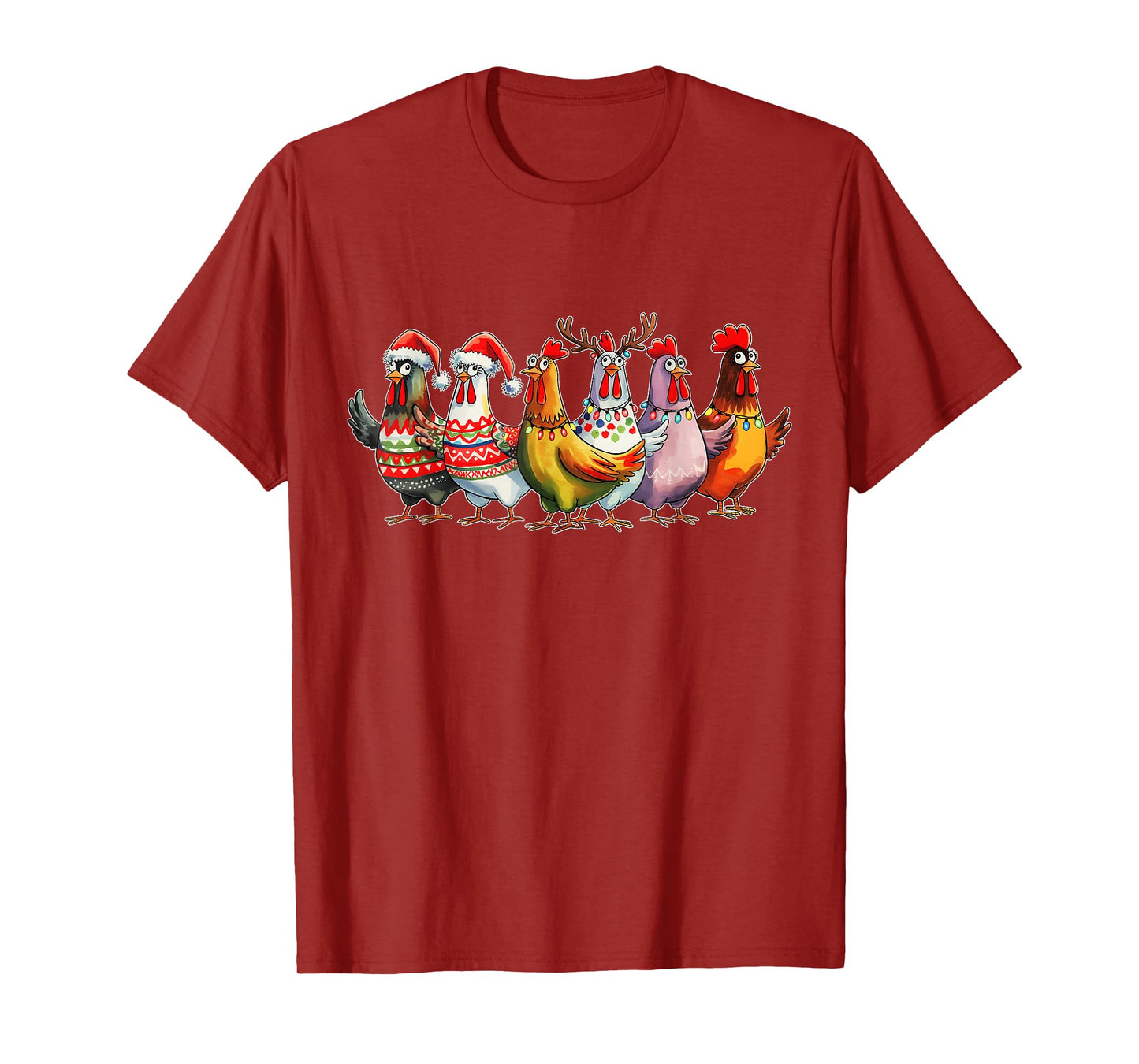 Funny Xmas Chicken Farmer Christmas Matching Family Christma T-Shirt