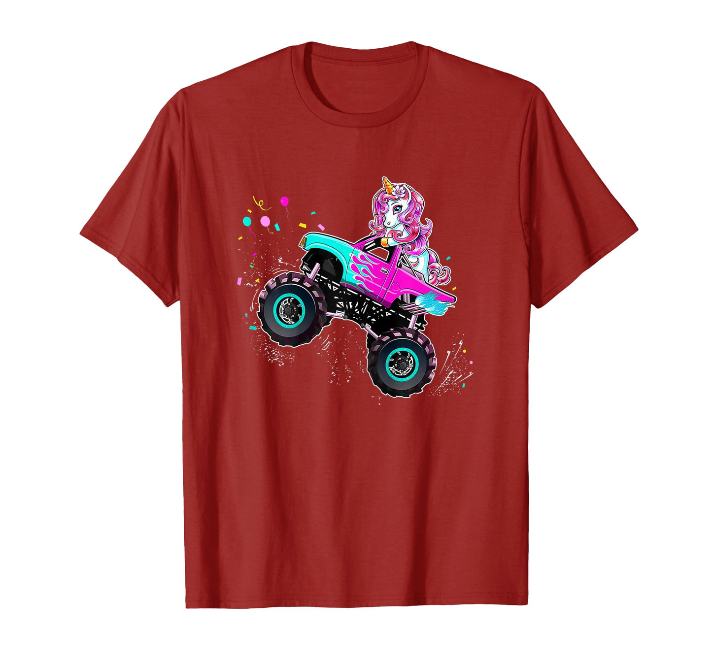 Unicorn Drive a Monster Truck -Unicorn Birthday Daughter T-Shirt