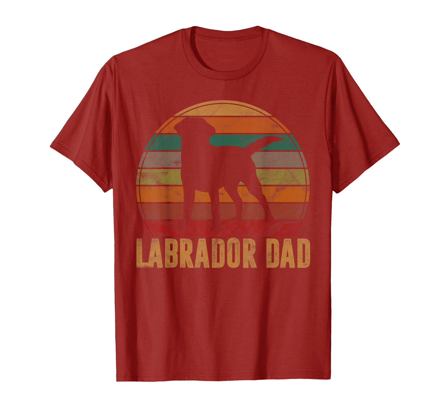 Retro Labrador Dad Gift Dog Daddy Golden Black Lab Father T-Shirt