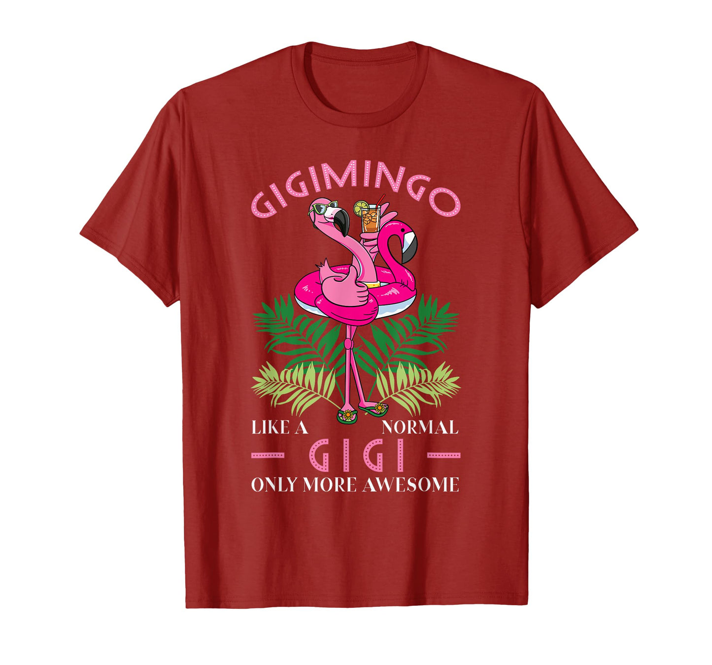 Gigimingo Grandmother Flamingo Lover Gramma Grandma Granny T-Shirt