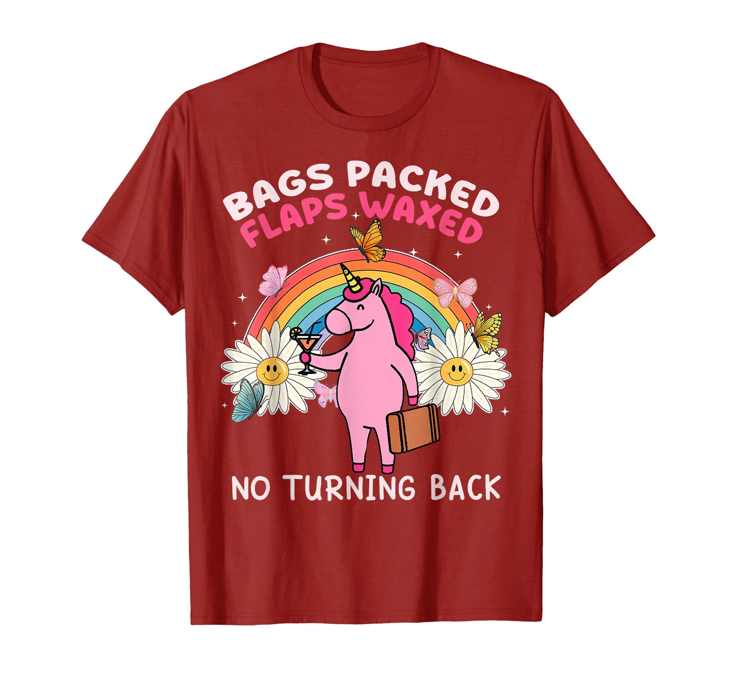 Bags Packed Unicorn Funny Inappropriate Vacation Women T-Shirt