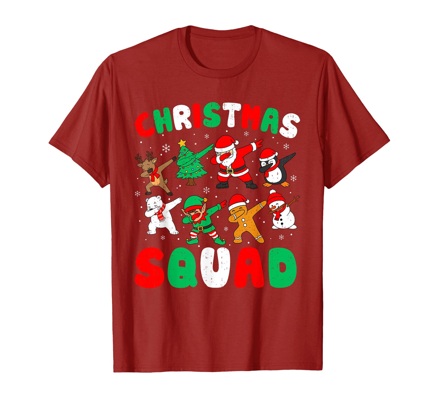 Funny Christmas Squad Santa Dabbing Elf Xmas Family Matching T-Shirt
