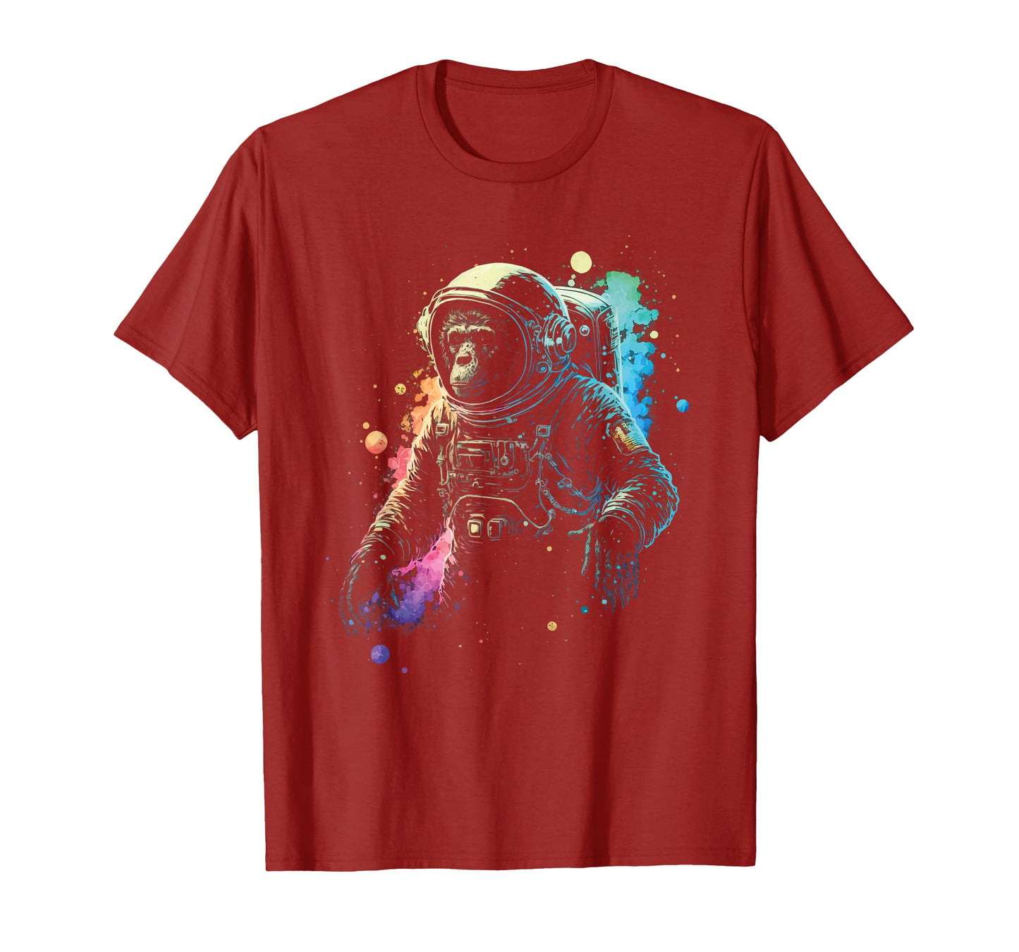 Monkey Astronaut SciFi Chimp Graphic for Men and Women T-Shirt