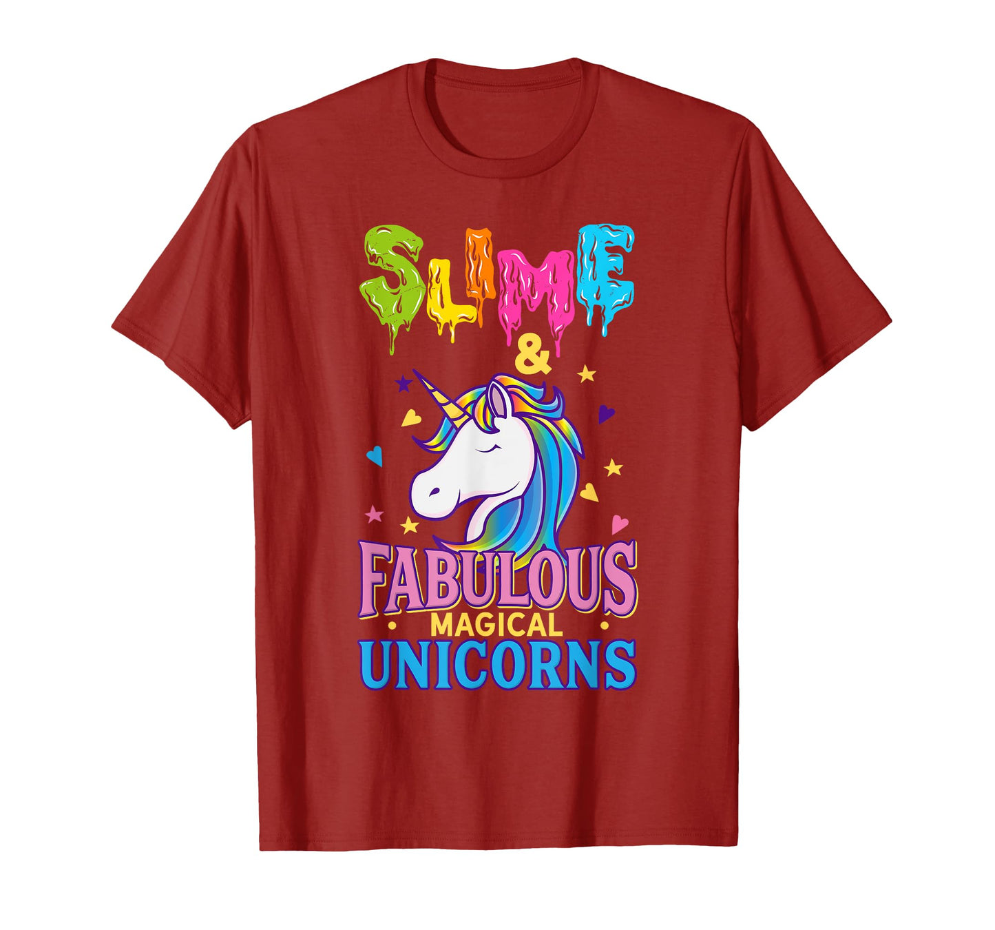 Love Slime Time & Unicorn Girls Gift T-Shirt T-Shirt
