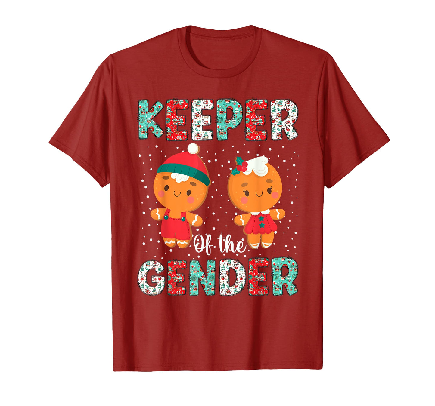 Keeper of the Gender Funny Christmas Shirt Gingerbread Xmas T-Shirt