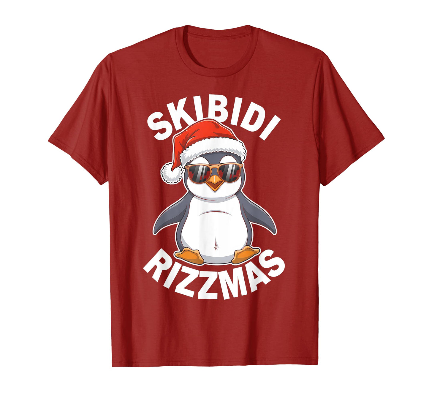 Skibidi Rizzmas Funny Christmas Christmas Season Penguin T-Shirt