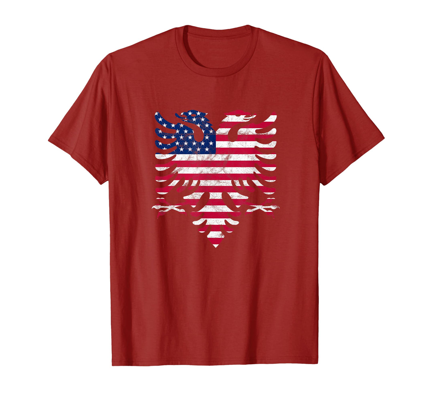 Albanian American Flag USA Albania Flag Eagle T-Shirt