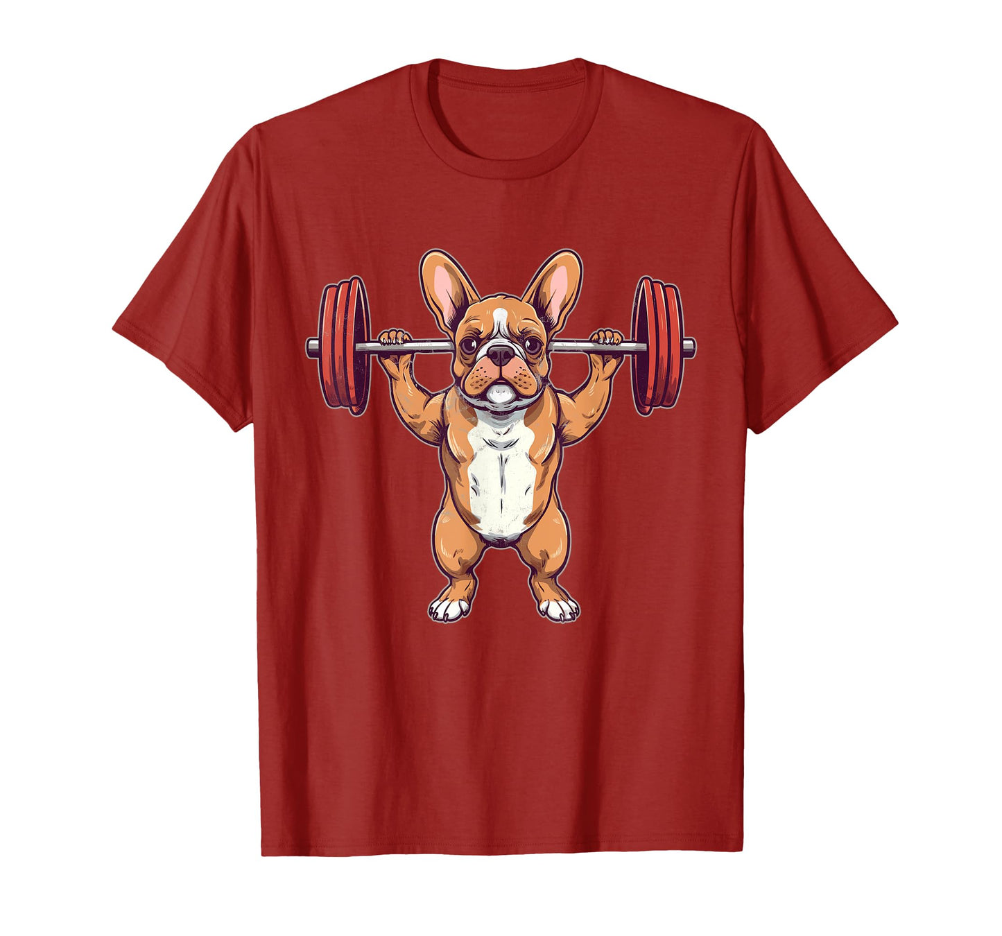 French Bulldog Weightlifting Funny Deadlift Men Fitness Gym T-Shirt