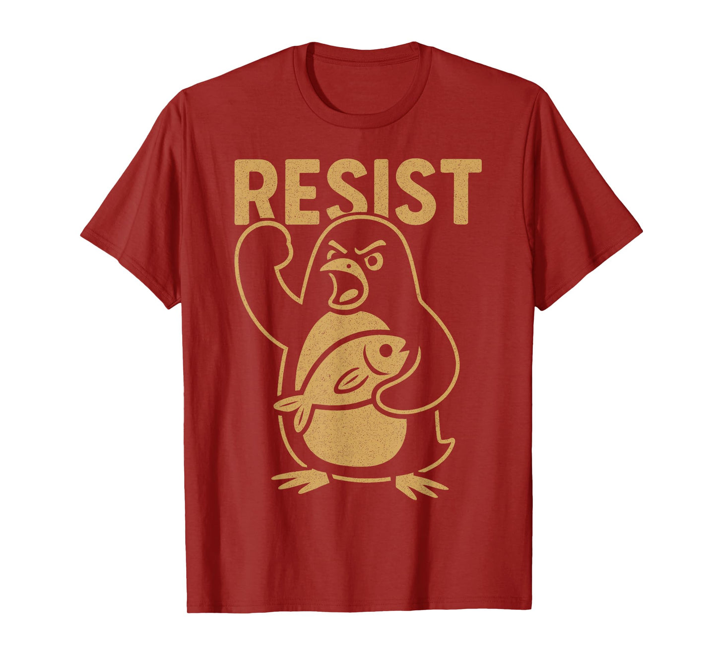 Resist Angry Penguin Rebel Activist Protest Against Tariffs T-Shirt