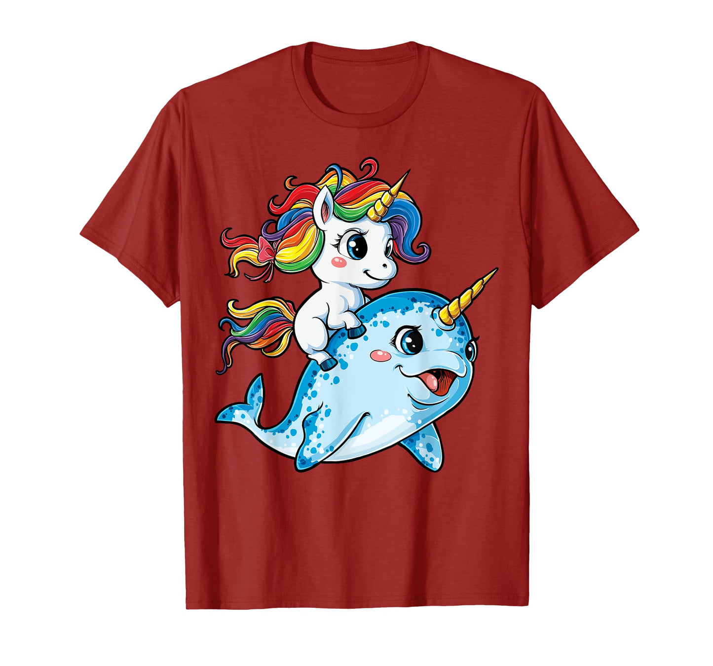 Unicorn Narwhal T shirt Girls Kids Rainbow Unicorns Squad T-Shirt