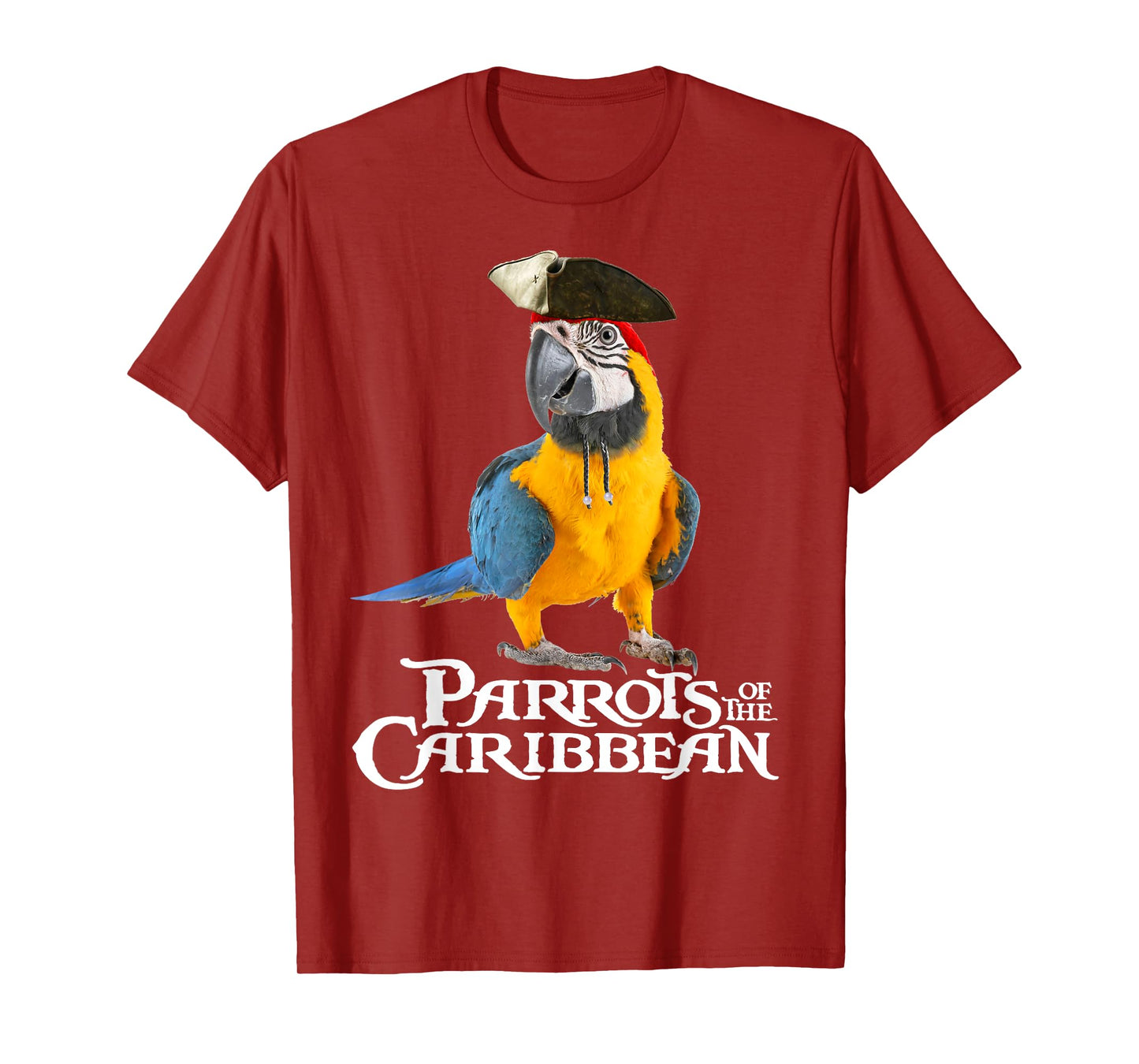 Parrots Of The Caribbean Bird Pirates Halloween Costume Gift T-Shirt