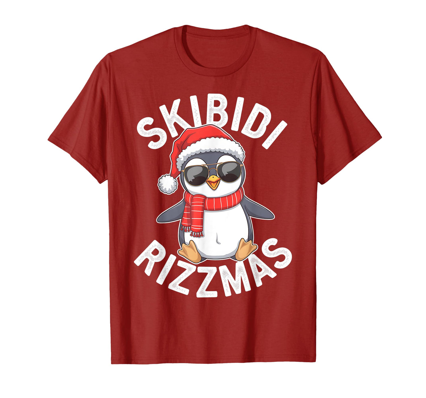 Skibidi Rizzmas Funny Christmas Christmas Season Penguin T-Shirt