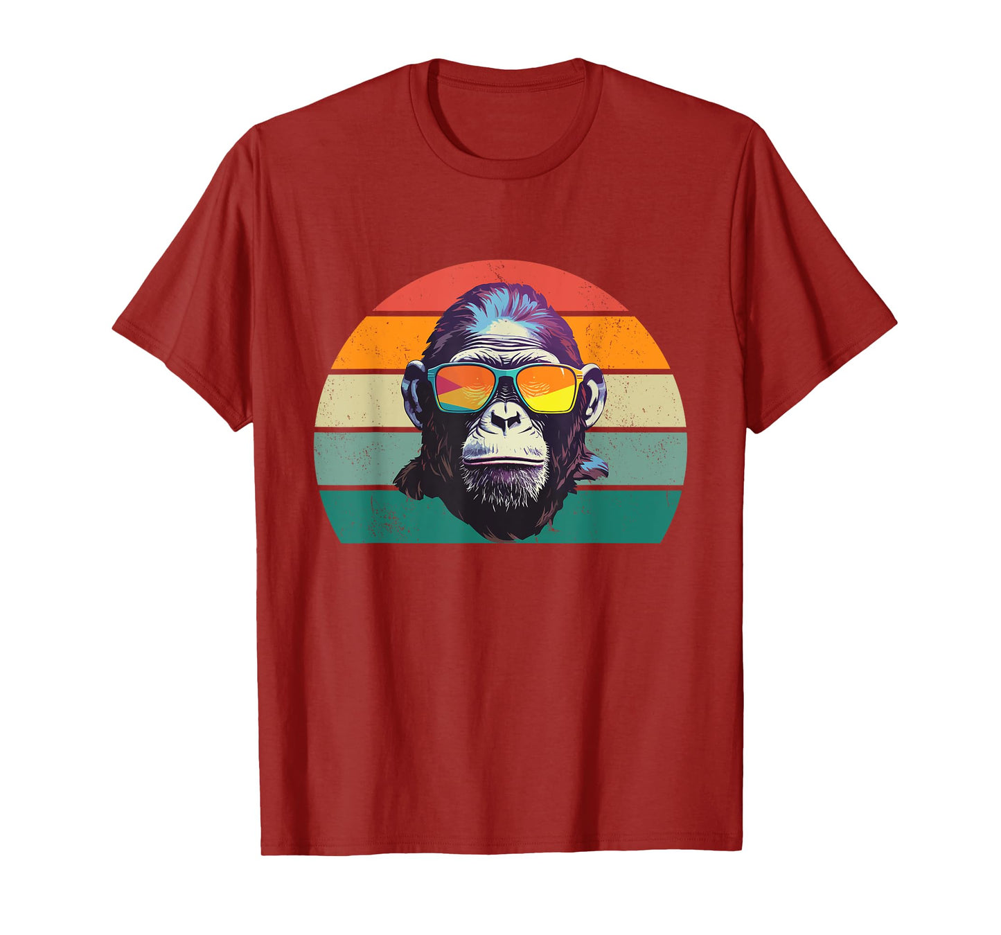 Funny Monkey In Sunglasses - Retro Cool Monkey Lover T-Shirt