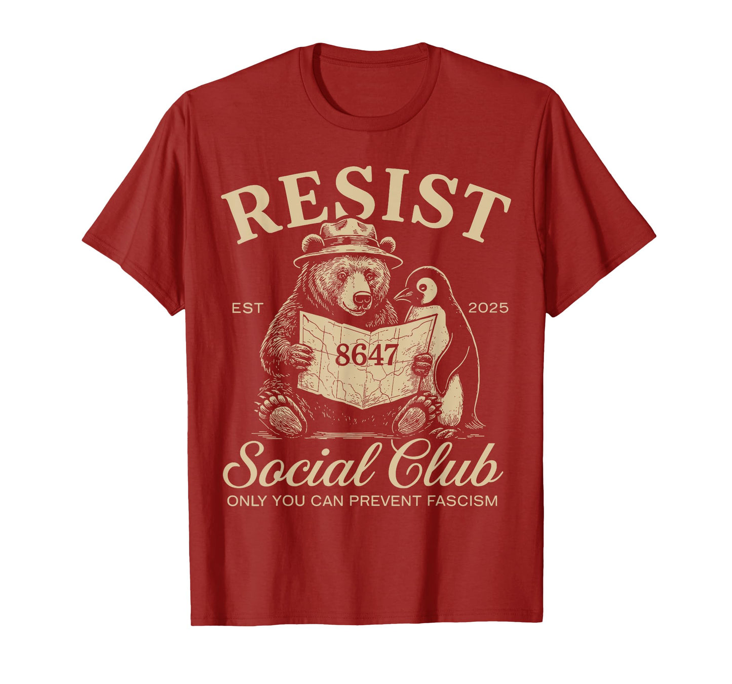 Bears Penguins Resist Social Club Only You Can Prevent T-Shirt