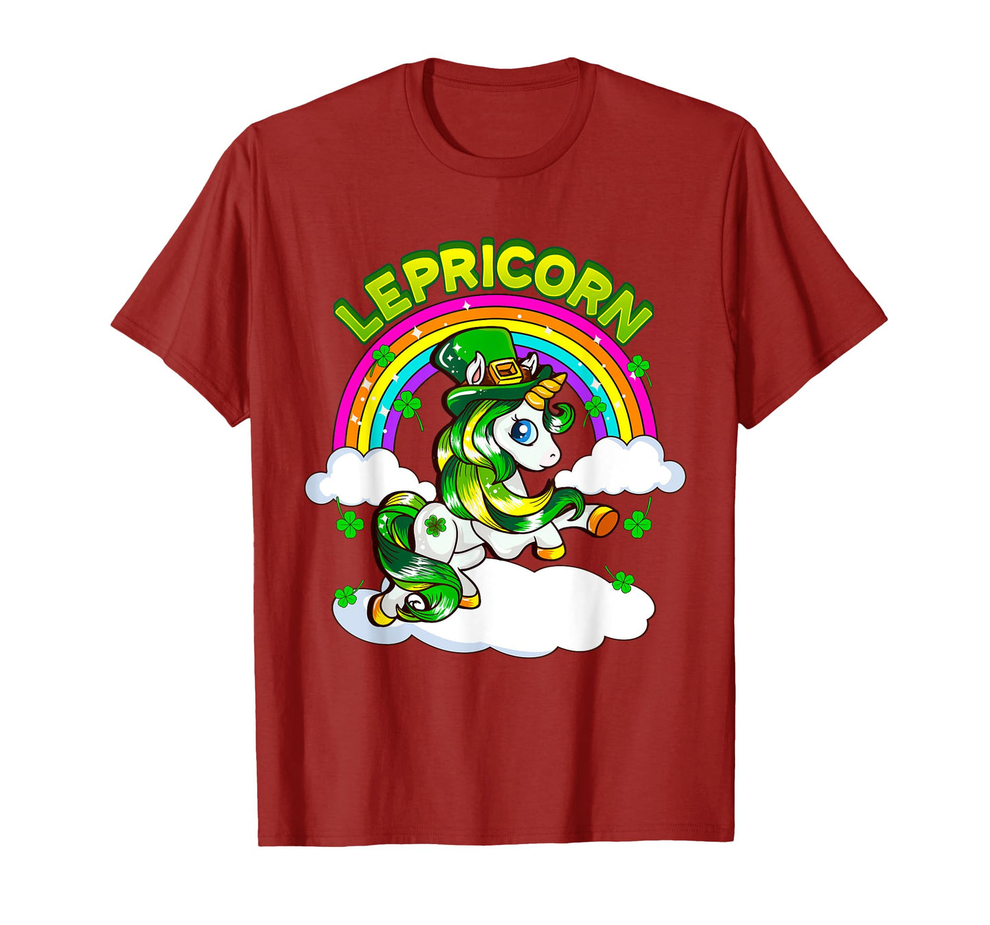 St Patricks Day Girls Unicorn Irish Lepricorn Women Youth T-Shirt