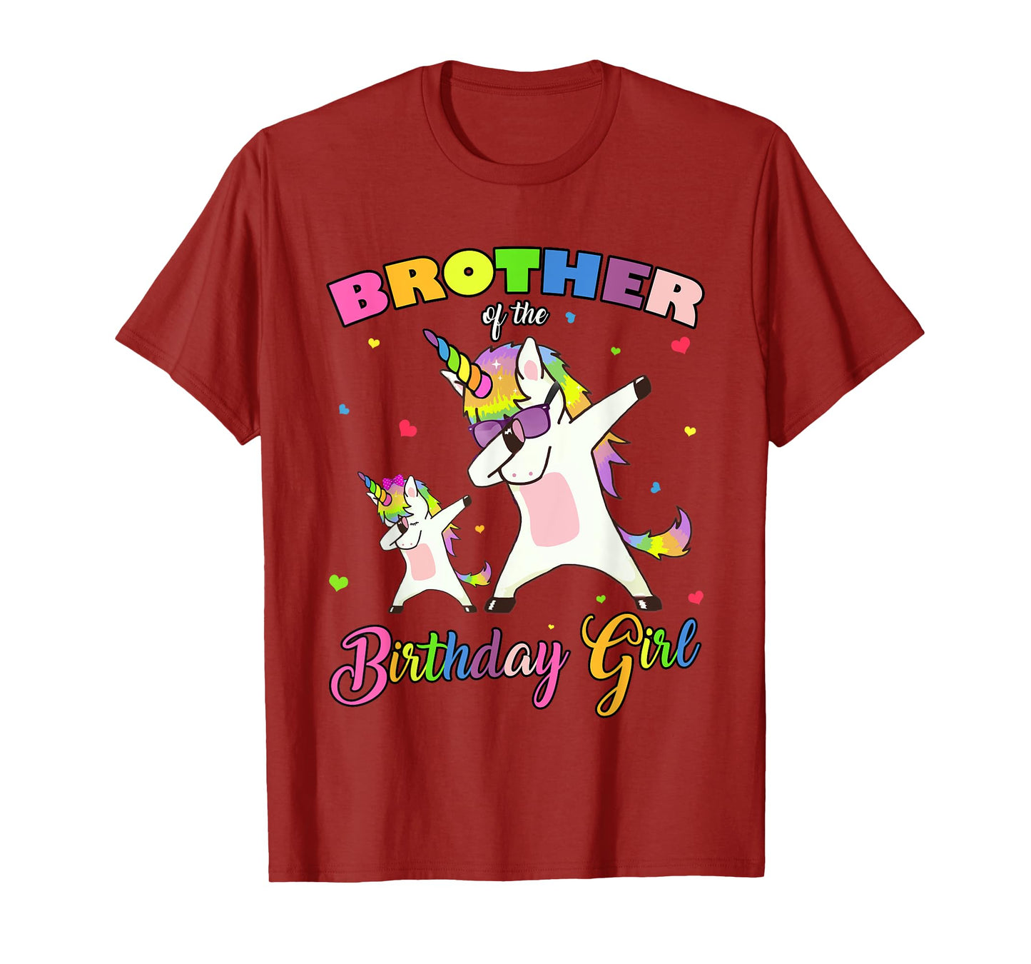 Brother of the Birthday Girl Unicorn Birthday Princess Dab T-Shirt