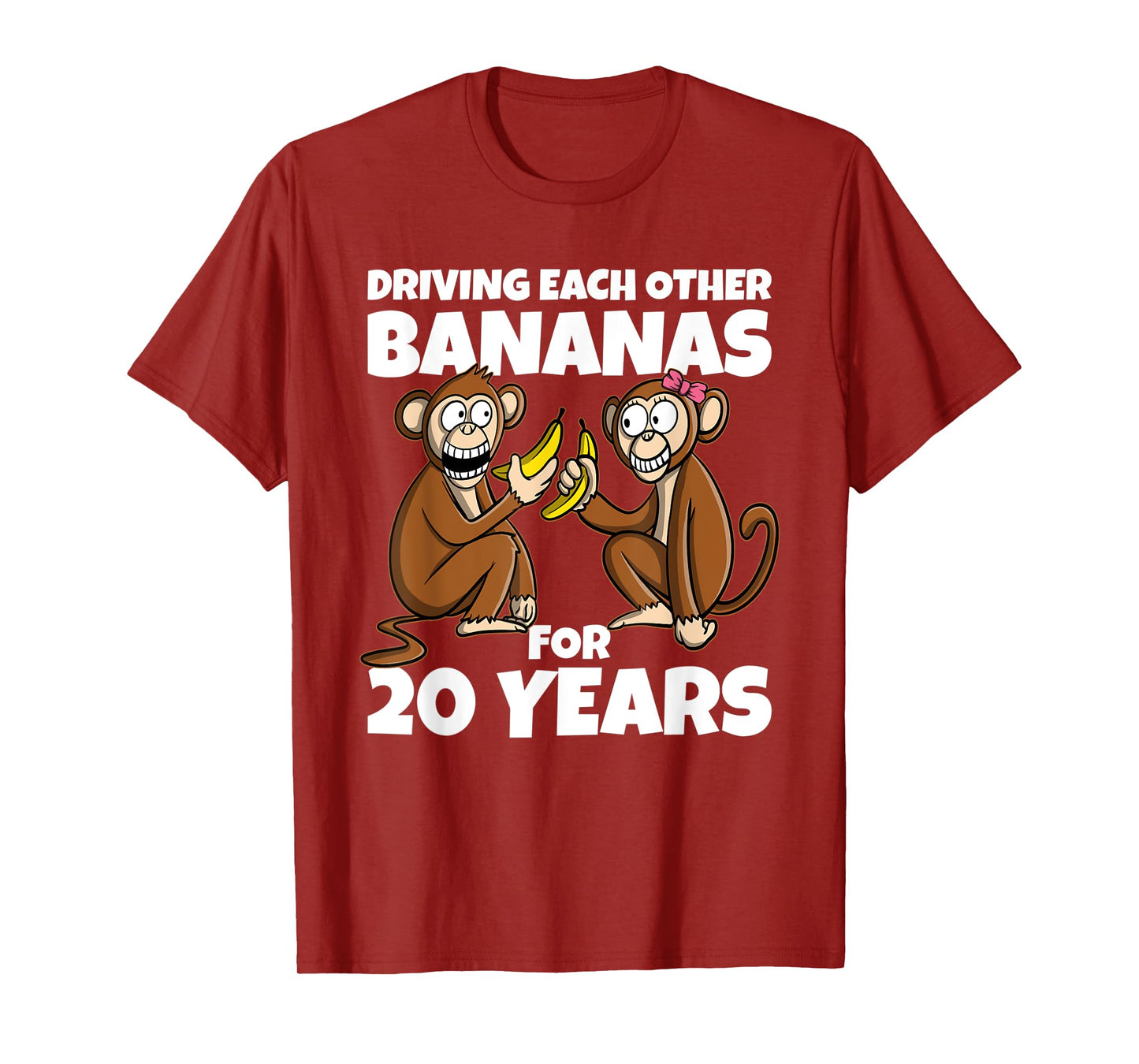 20th Wedding Anniversary Driving Each Other Bananas 20 Year T-Shirt