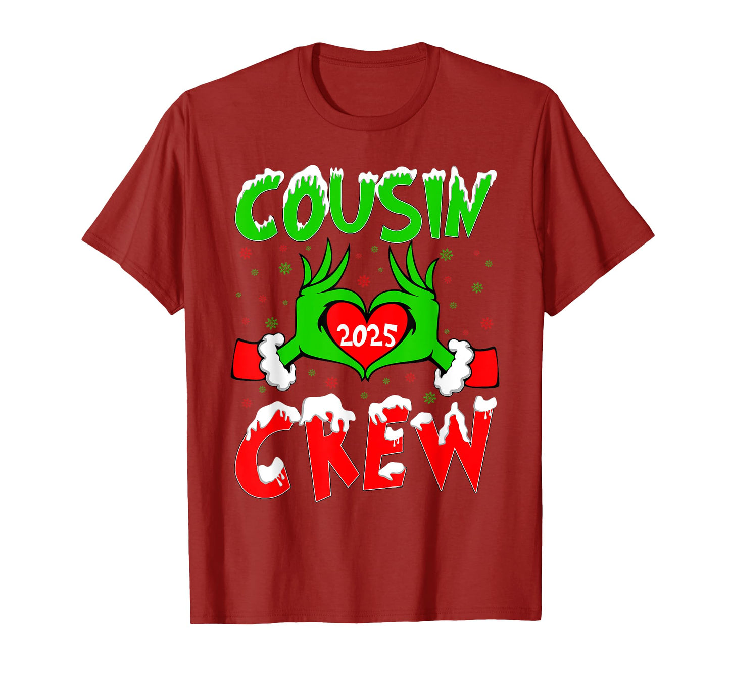 Cousin Crew 2025 Christmas Xmas Santa Family Pajamas Holiday T-Shirt