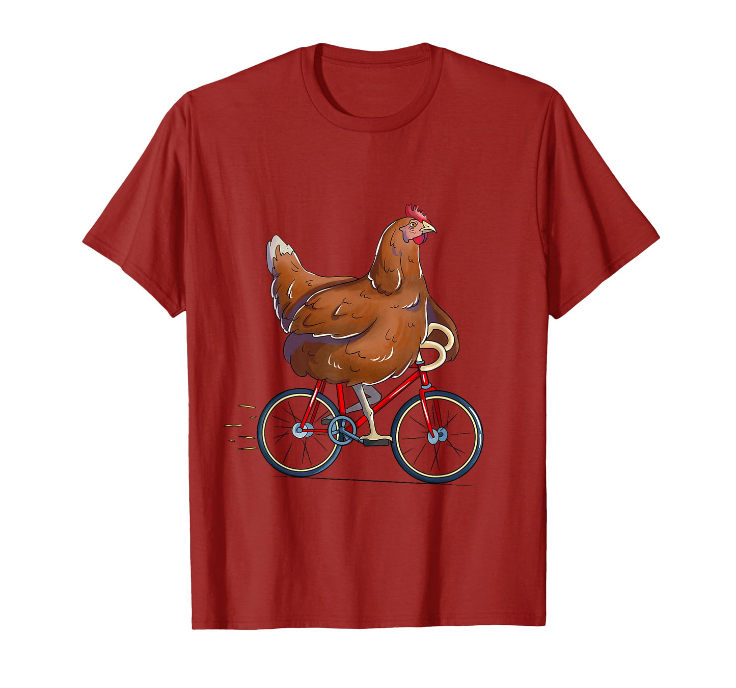 Chicken Riding Bicycle Cute Biker Cyclist T-Shirt