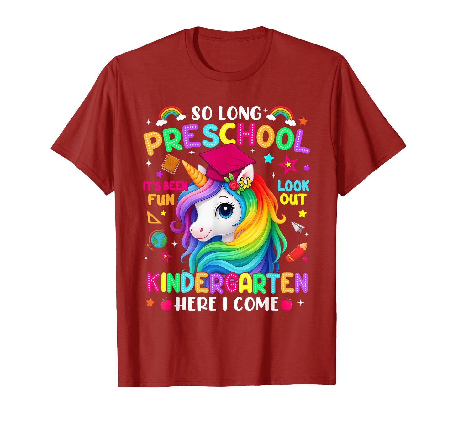 So Long Pre-k Graduate Kindergarten Here I Come Unicorn Kids T-Shirt