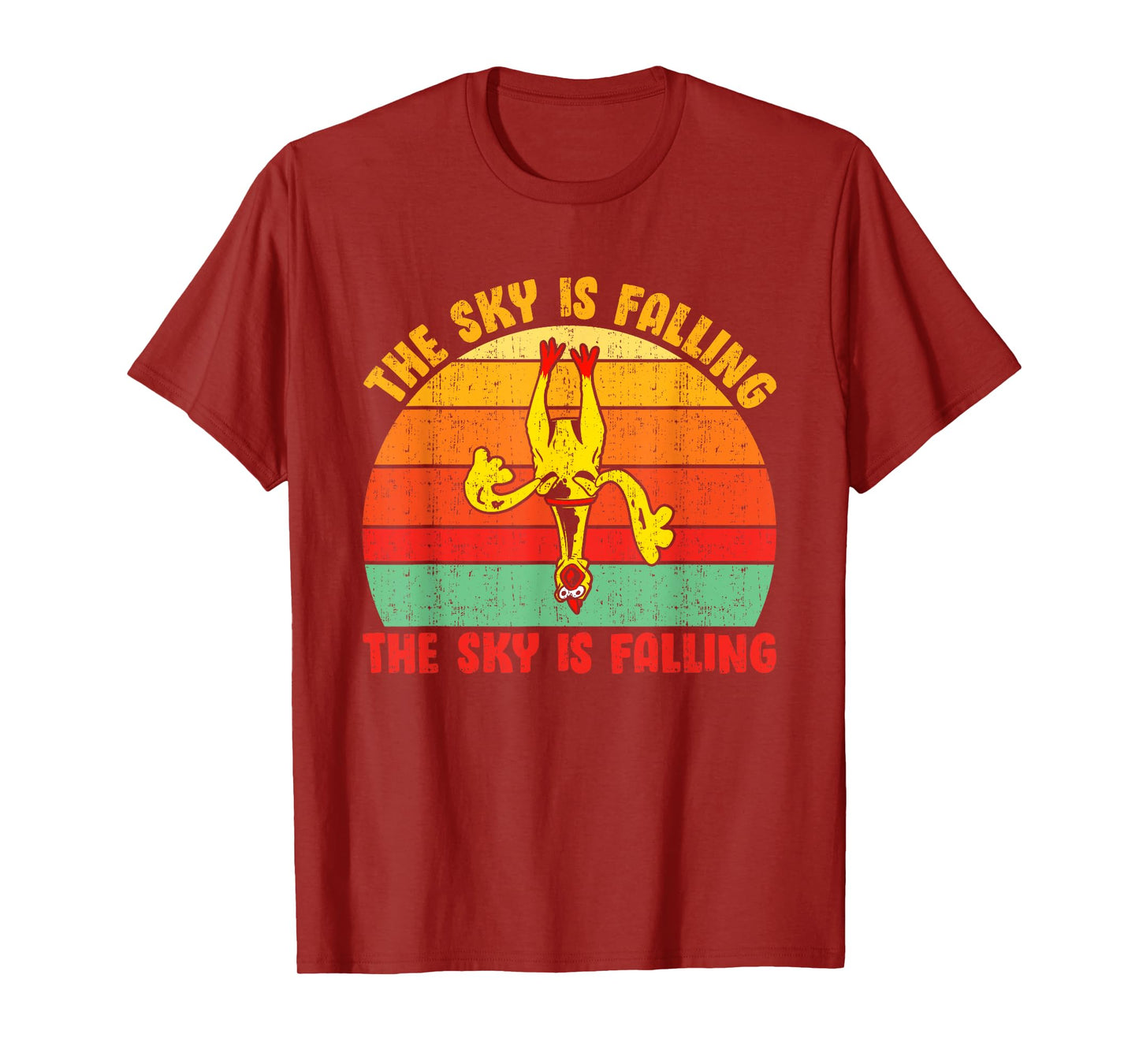 The Sky Is Falling The Sky Is Falling Funny Rubber Chicken T-Shirt
