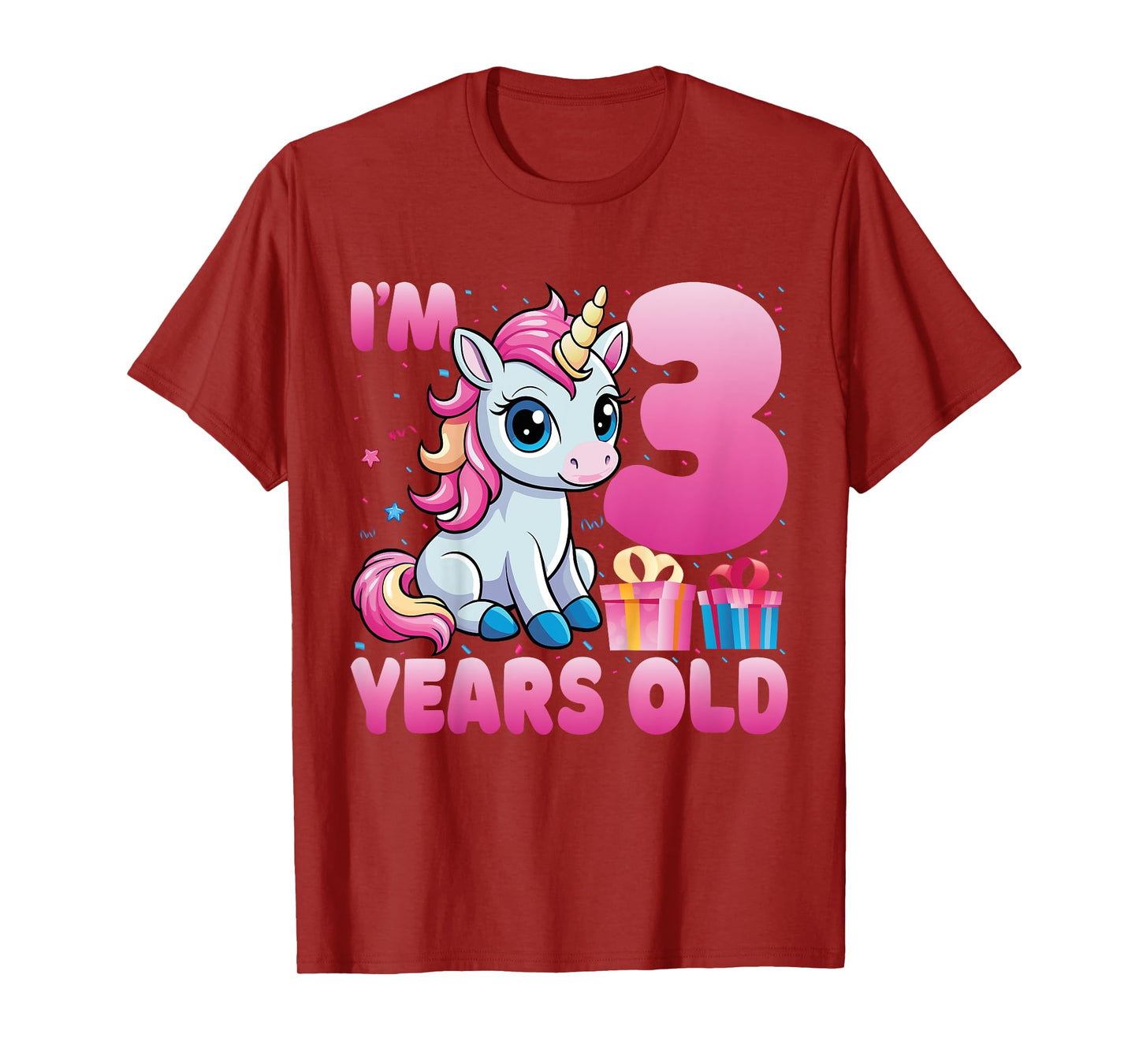 I'm 3 Years Old Unicorn 3rd Birthday Party Kids T-Shirt