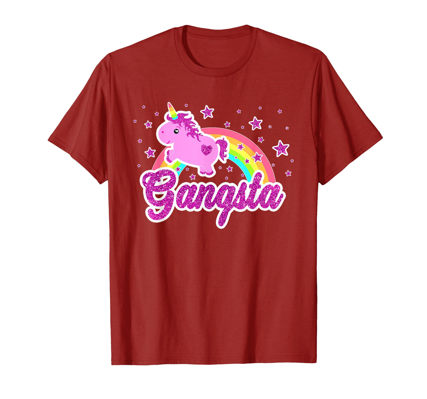 Funny Ironic Cool Unicorn Gangsta Music Tee Festival Shirt T-Shirt
