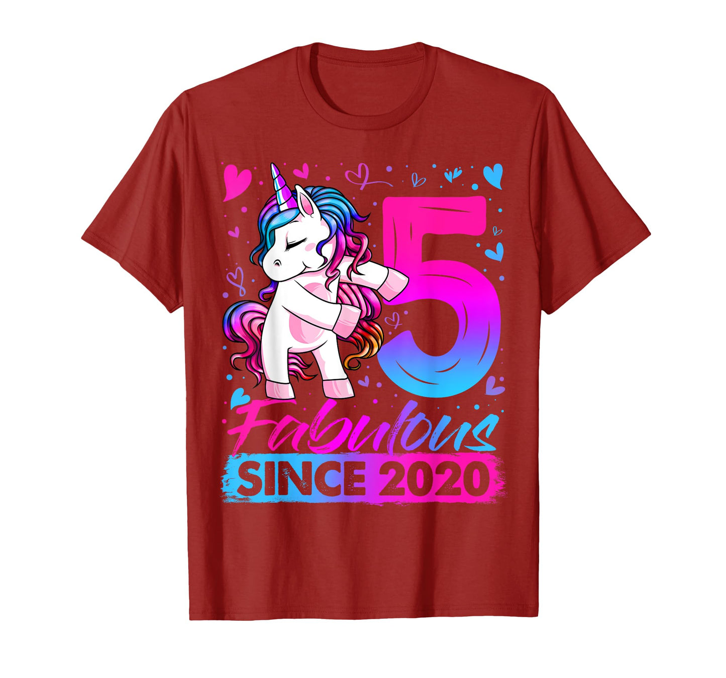 5 Year Old Unicorn Gifts For Girls 5th Birthday Girl Party T-Shirt