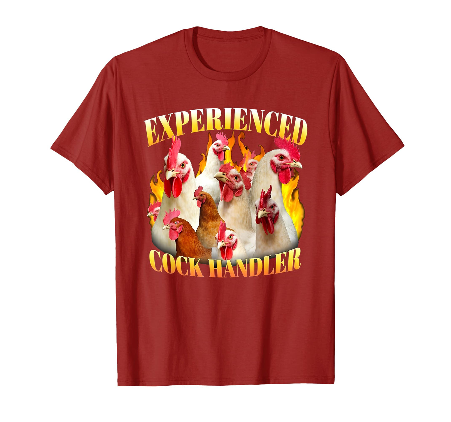 Experienced Cock Handler Funny Chicken Women's Raunchy T-Shirt