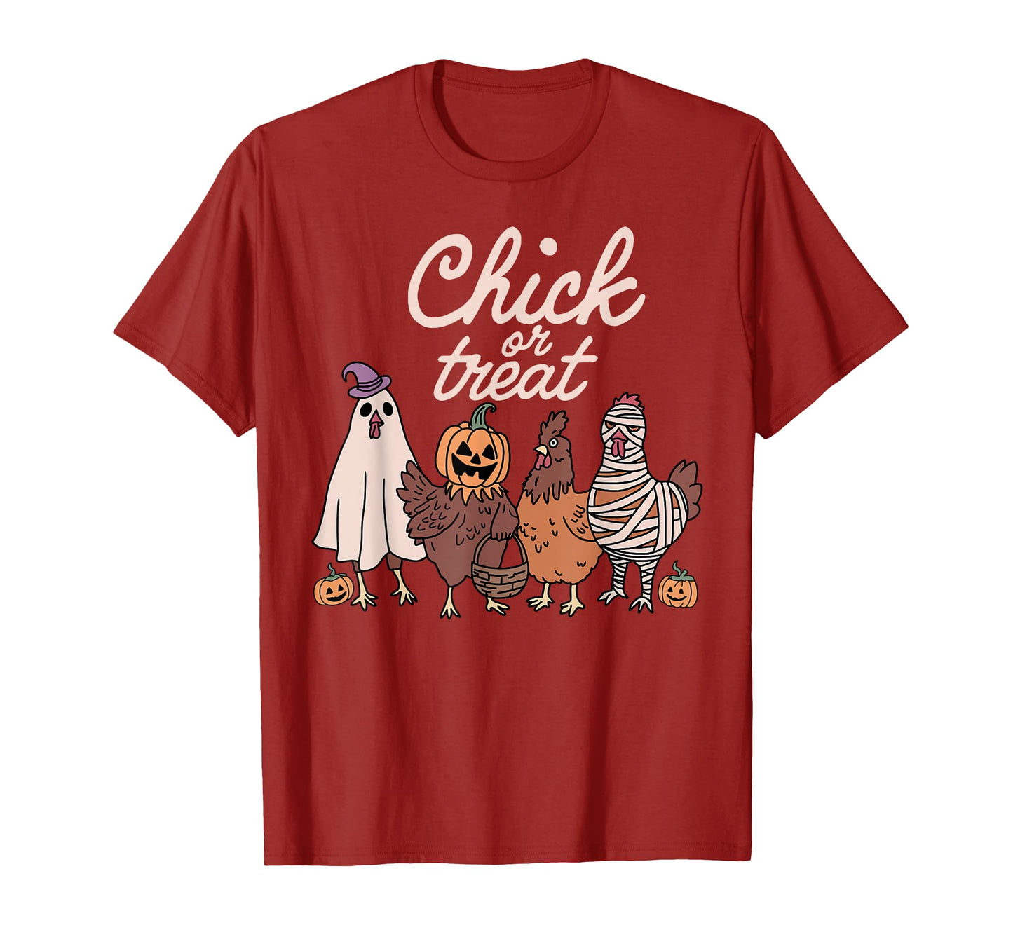 Chick Or Treat Spooky Season Halloween Chickens Ghost Mummy T-Shirt